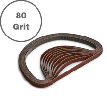 Load image into Gallery viewer, 1/4" 80 Grit Sanding Belt - 10 Pack
